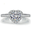 Classic Exquisite Heart shaped Zircon Wedding Ring For Women Party