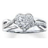 Classic Exquisite Heart shaped Zircon Wedding Ring For Women Party