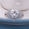 Classic Exquisite Heart shaped Zircon Wedding Ring For Women Party