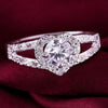 Classic Exquisite Heart shaped Zircon Wedding Ring For Women Party