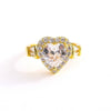 Classic Exquisite Heart shaped Zircon Wedding Ring For Women Party