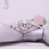 Classic Exquisite Heart shaped Zircon Wedding Ring For Women Party