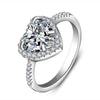 Classic Exquisite Heart shaped Zircon Wedding Ring For Women Party