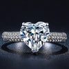 Classic Exquisite Heart shaped Zircon Wedding Ring For Women Party