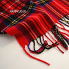 Classic red plaid children scarf warm winter small narrow shawl women