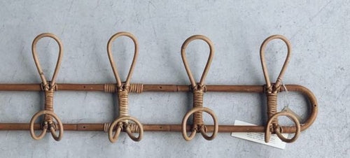 Coat hooks Natural handmade rattan wall hook wall hanger|Hooks &