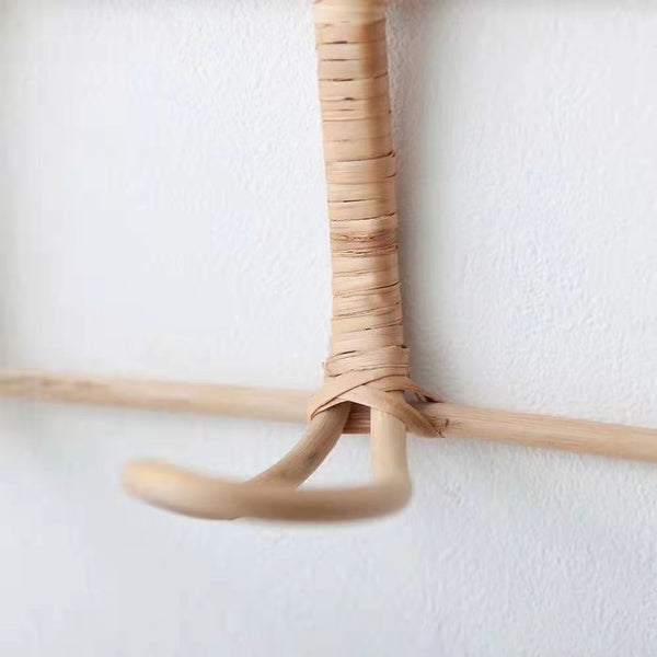 Coat hooks Natural handmade rattan wall hook wall hanger|Hooks &