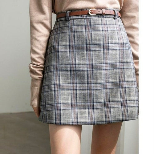 College Style High Waist Skirt