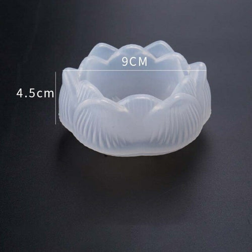 Concrete Silicone Mold Creative Lotus Shape Design Aroma Candle Gypsum