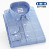 Cotton Business Men Casual Shirts Office Long Sleeve Plaid Striped