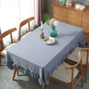 Cotton Linen Lotus Lace Tablecloth