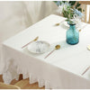 Cotton Linen Lotus Lace Tablecloth