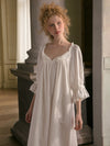 Cotton Nightgown Women Sweet Lovely Sleepwear White Nightgown Spring