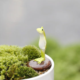 Cute Animal Frog Home Micro Fairy Garden Gnomes Figurines Kawaii