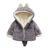 Cute Girls Jacket Plush Warm Hooded Outerwear For Girl Toddler Kids