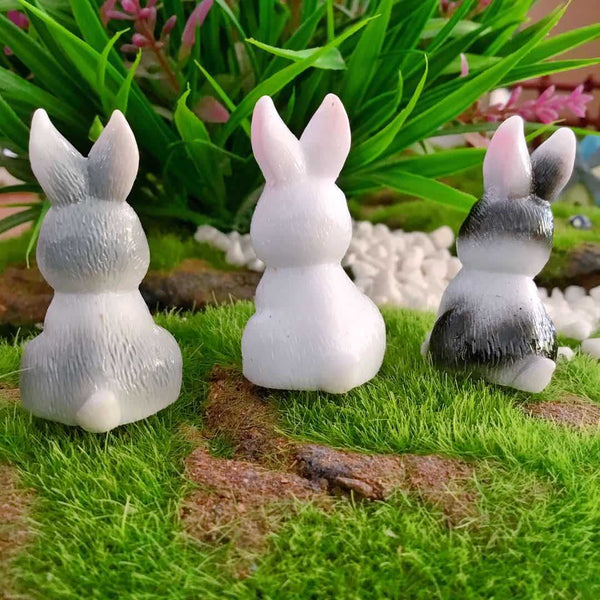 Cute Little Ear Rabbits Home Table Decors Miniature Hare Animal