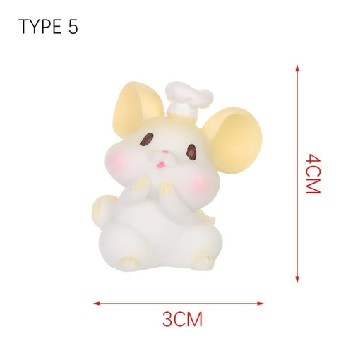 Cute Mouse Figurine Resin Crafts Home Desktop Ornament Miniature Rat