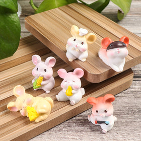 Cute Mouse Figurine Resin Crafts Home Desktop Ornament Miniature Rat