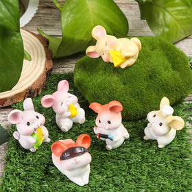 Cute Mouse Figurine Resin Crafts Home Desktop Ornament Miniature Rat