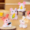 Cute Mouse Figurine Resin Crafts Home Desktop Ornament Miniature Rat