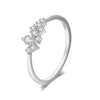 Daily Midi Rings For Women Simple Hollow Out Cubic Zirconia Light