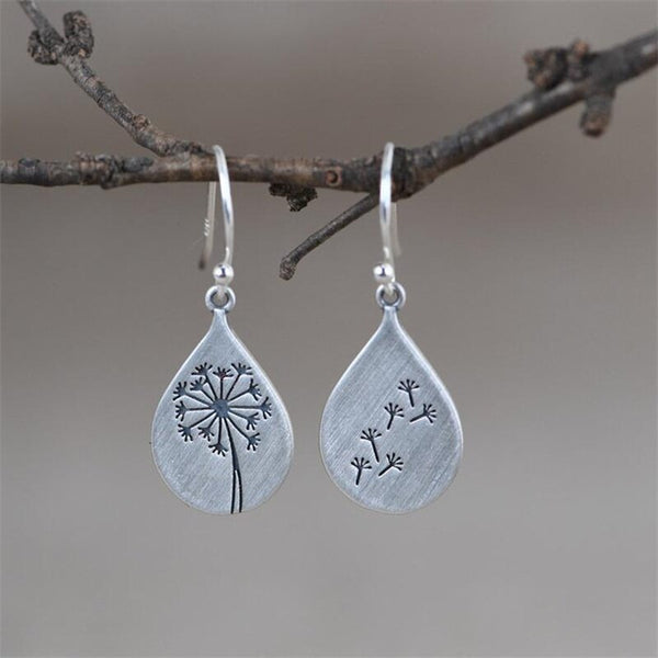 Dandelion Floating Earrings Retro Temperament Earrings Simple