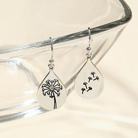 Dandelion Floating Earrings Retro Temperament Earrings Simple
