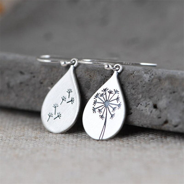 Dandelion Floating Earrings Retro Temperament Earrings Simple