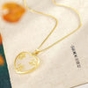 Designer original new inlaid natural Hetian jade heart shaped necklace