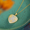 Designer original new inlaid natural Hetian jade heart shaped necklace