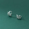 Dreamhonor Simple Elegant 925 Sterling Silver Round Leaves Clip