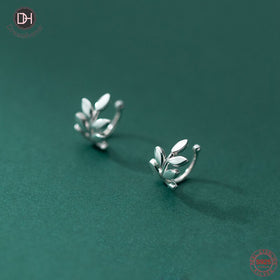 Dreamhonor Simple Elegant 925 Sterling Silver Round Leaves Clip