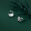 Dreamhonor Simple Elegant 925 Sterling Silver Round Leaves Clip