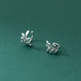 Dreamhonor Simple Elegant 925 Sterling Silver Round Leaves Clip