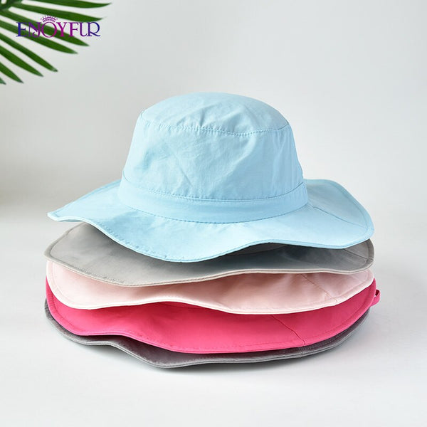 Waterproof Summer Kids Sun Hats Wide Brim