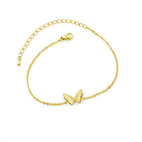Elegant Butterfly Charm Bracelet Ladies Stainless