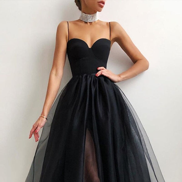 Elegant Lady Off Shoulder Spaghetti Strap Party Dress Women Sexy