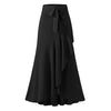 Elegant OL Long Skirt Women Summer High Waist Belted Fishtail Skirts