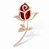 Elegant Women's Rhinestone Crystal Rose Flower Brooch Pin Wedding