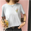 Embroidery Flower Short Sleeve T Shirt