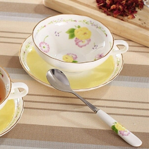 English Afternoon Tea High Grade Bone China Coffee Cup And Saucer