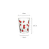 European Heat Resistant Cute Strawberry Glass Milk Tea Cup with Handle