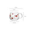 European Heat Resistant Cute Strawberry Glass Milk Tea Cup with Handle