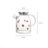 European Heat Resistant Cute Strawberry Glass Milk Tea Cup with Handle