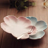 European Light Luxury Ceramic Flower Shape Coffee Cup with Saucer