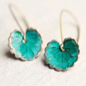 Exquisite Leaf Art Nouveau Earrings Creative Lotus Leaf Jewelry Ladies