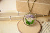Pansy Jewelry Crystal flower Glass Necklace