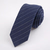 Fashion 6cm Skinny Cotton Tie Black Grey Plaid Striped Solid Slim