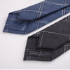 Fashion 6cm Skinny Cotton Tie Black Grey Plaid Striped Solid Slim