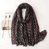 Viscose Scarf Aztec Polka Floral Fringe Double